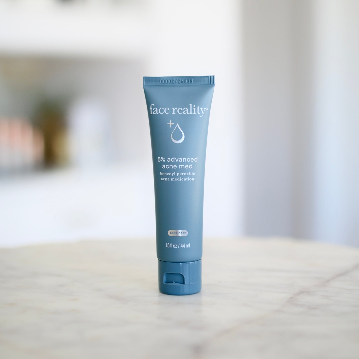 Face Reality 5% acne med product display at Clover Skin Bar