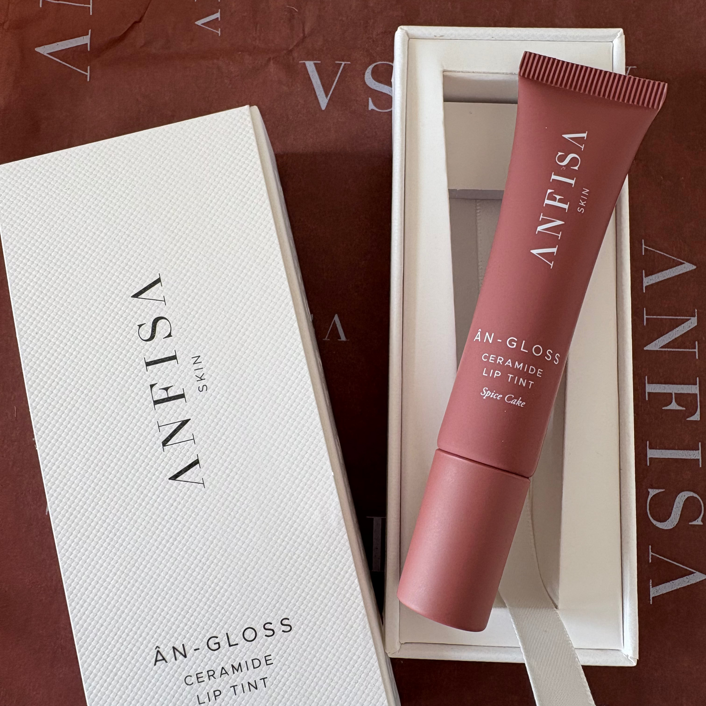 Anfisa Angloss Spice Cake Lip Balm for sale at Clover Skin in Utah