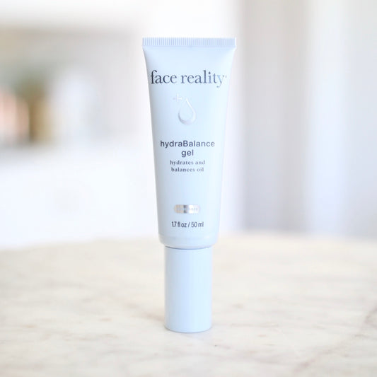product image of 'face reality' hydraBalance serum on a light background