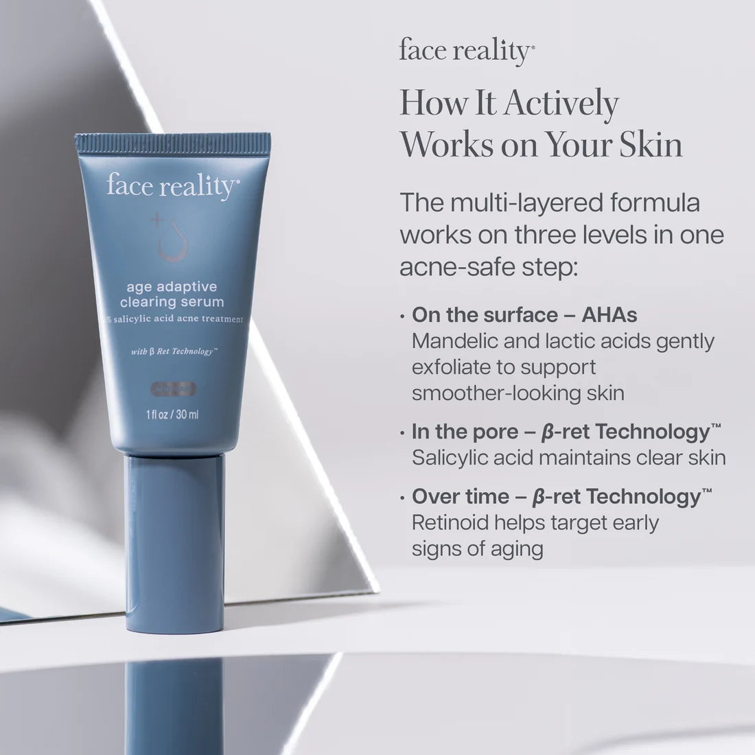 Face Reality Age Adaptive Clearing Serum for sale at Clover Skin Bar