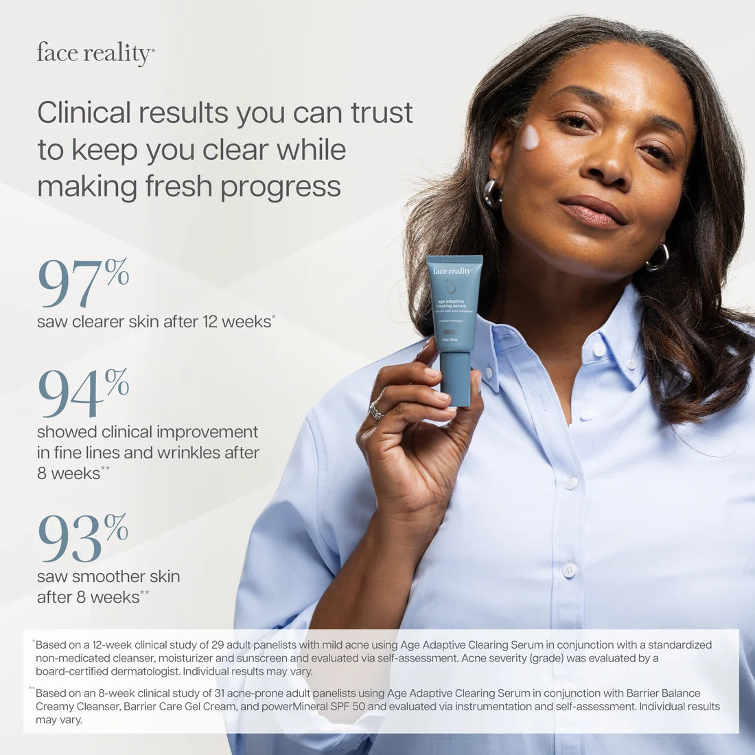 Face Reality Age Adaptive Clearing Serum for sale at Clover Skin Bar